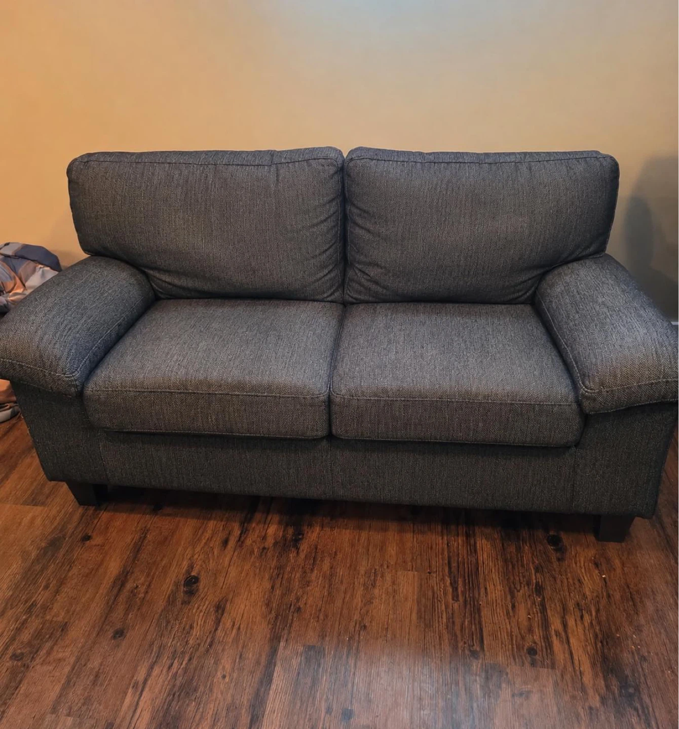 Delivery Available Grey Loveseat Sofa