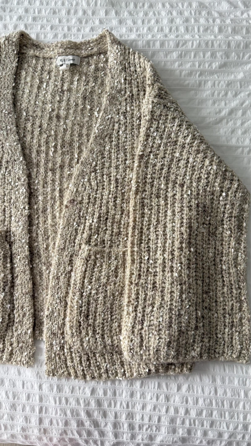 WILLOW FLOWER Knit Cardigan with Pockets - photo 4