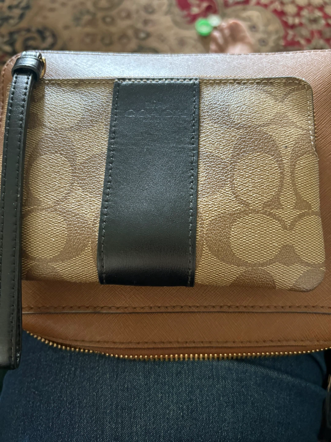 Coach Signature Wristlet Pouch