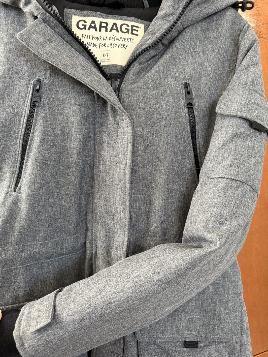 GARAGE Grey Parka Jacket S/P - photo 5