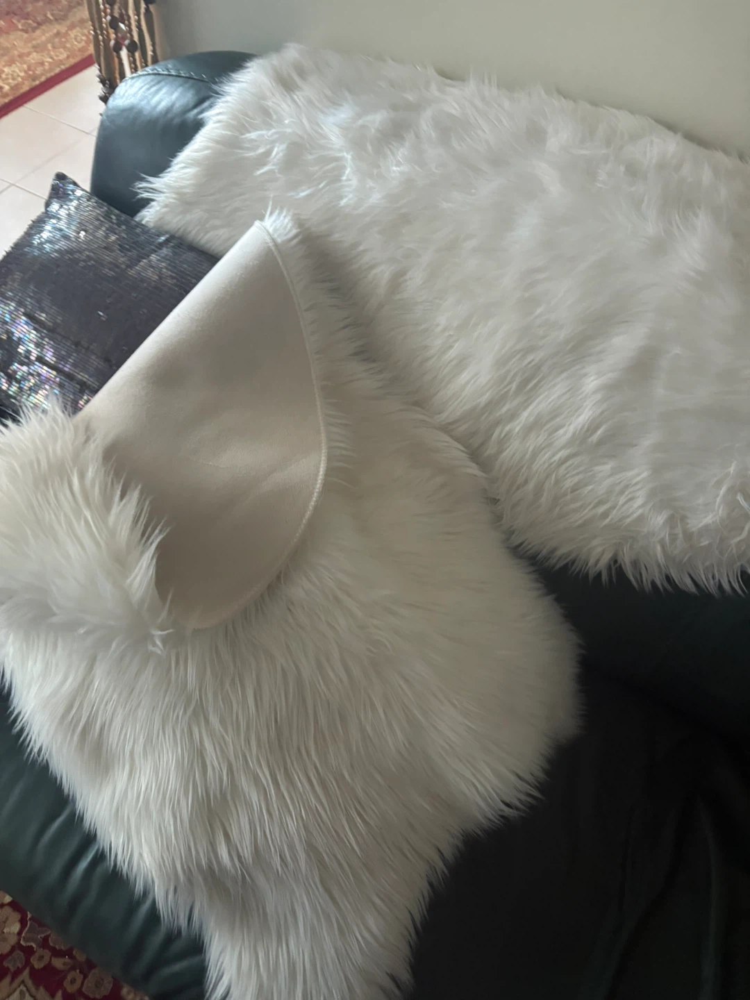 White Faux Fur Rug