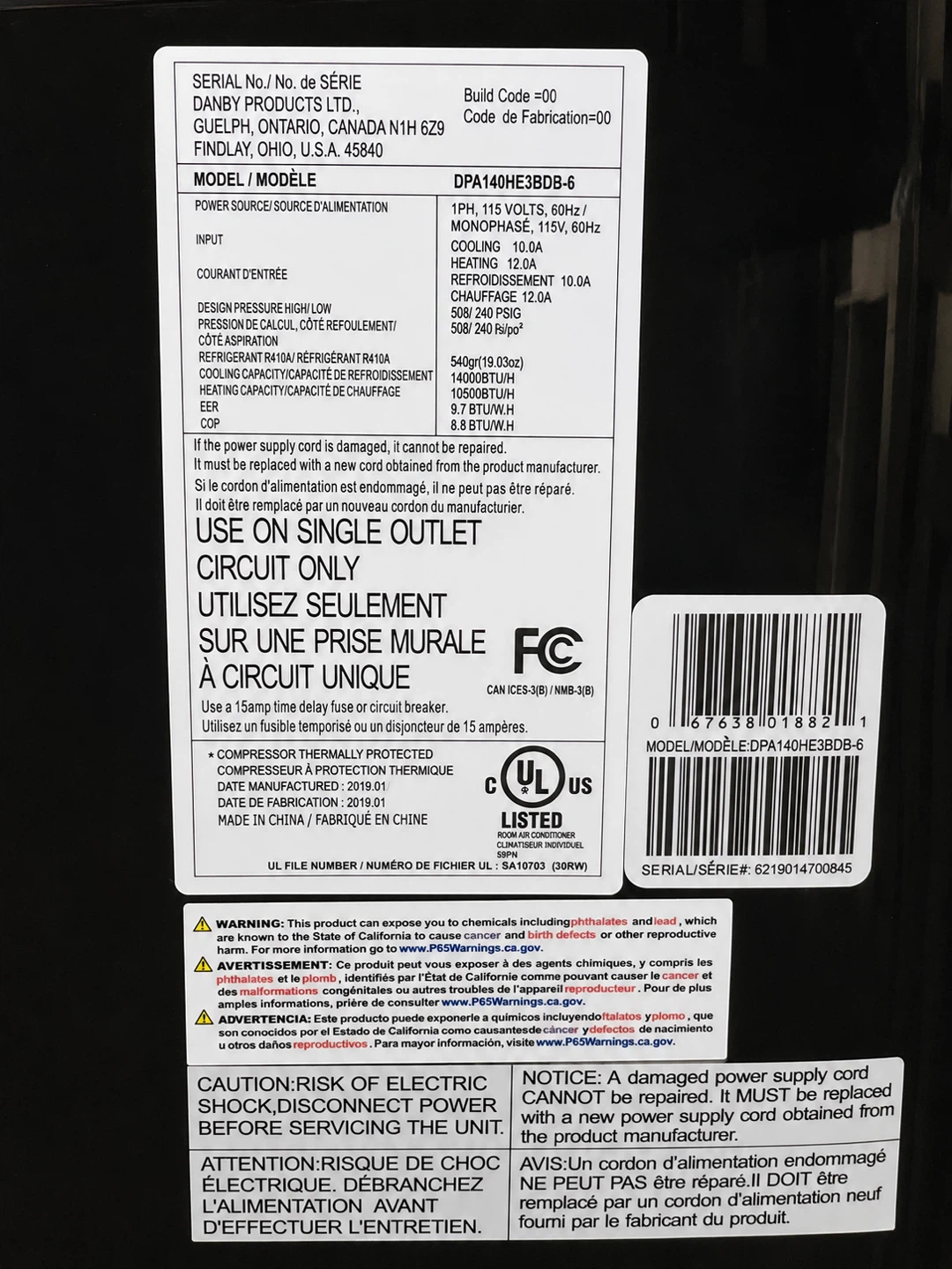 Danby Like New Black Air Conditioner For Sale! - photo 4