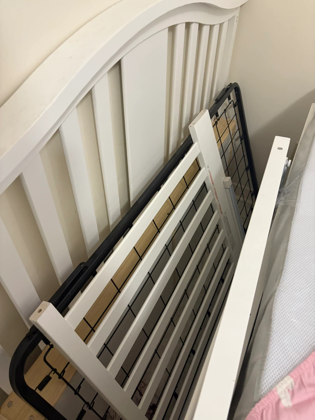 White Convertible Crib with Mattress