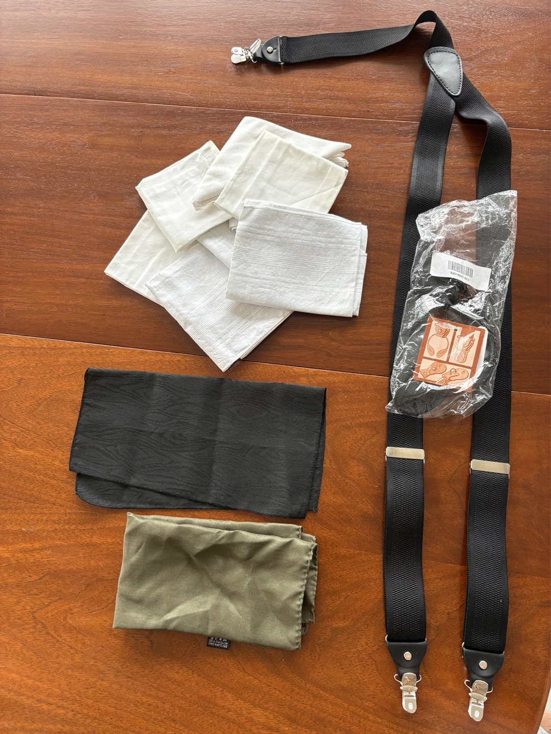 NEW Suspenders, cumberbund, bow tie, pocket squares - photo 2