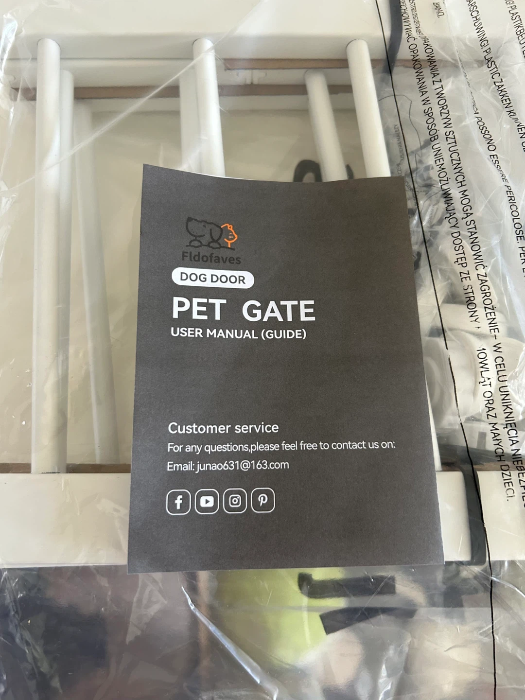 White Pet Door Gate - SMALL DOGS - photo 2