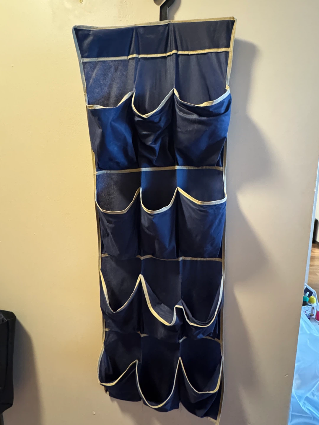 Dark Blue Over-the-Door 12-Pocket Organizer