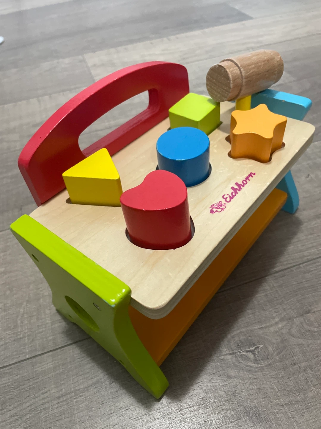 Eichhorn Wooden Shape Sorter Hammer Toy