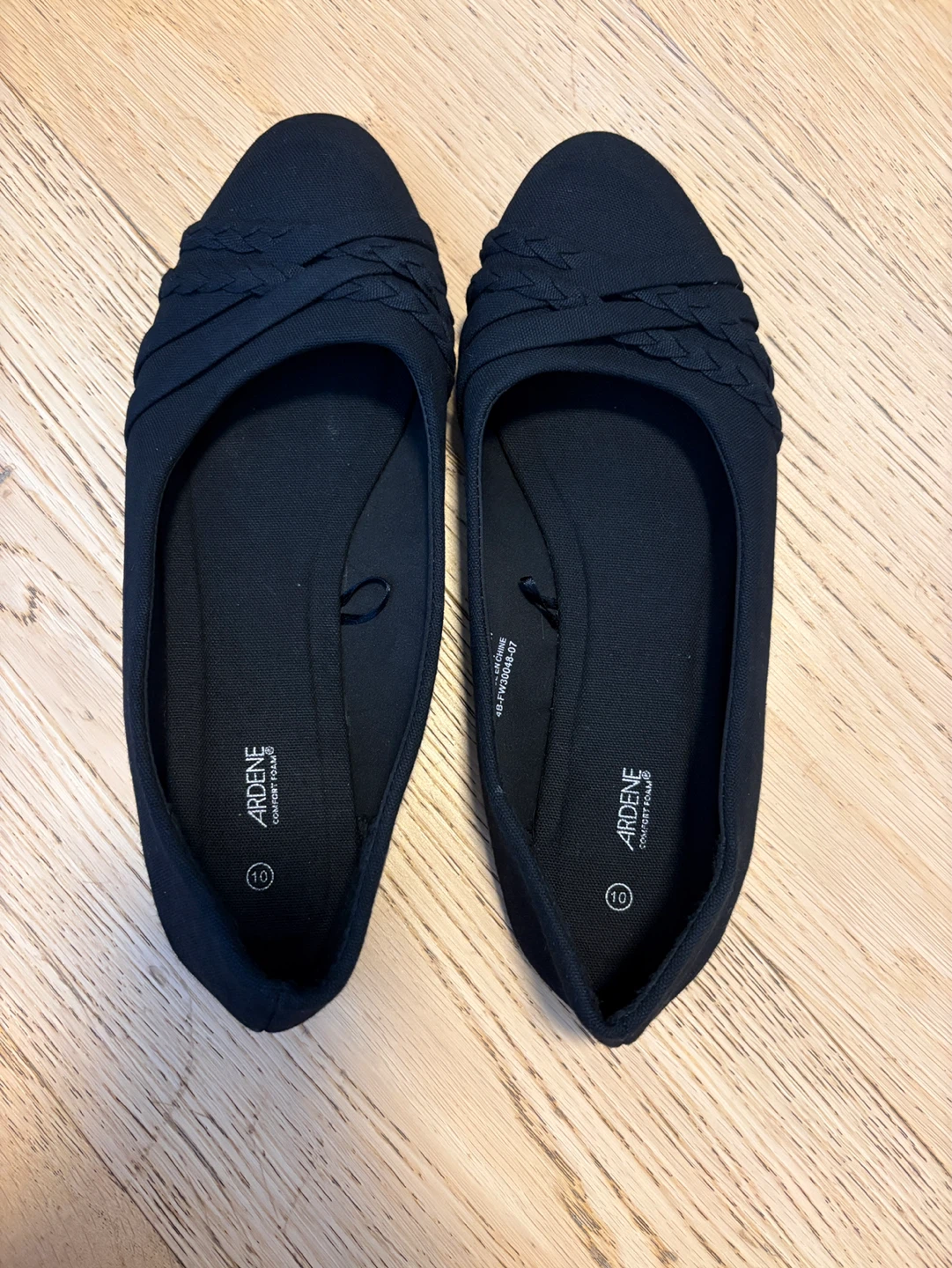 Ardene Black Ballet Flats Size 10