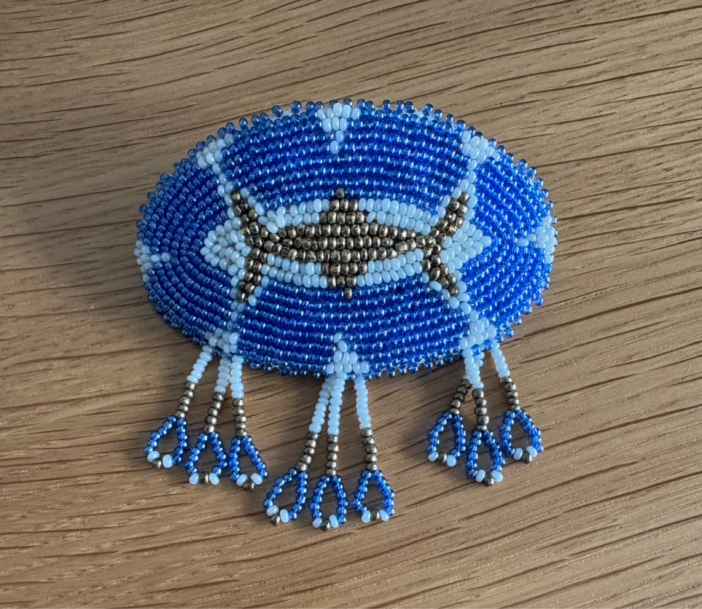 Handmade Beaded Barrette Cree Artist
