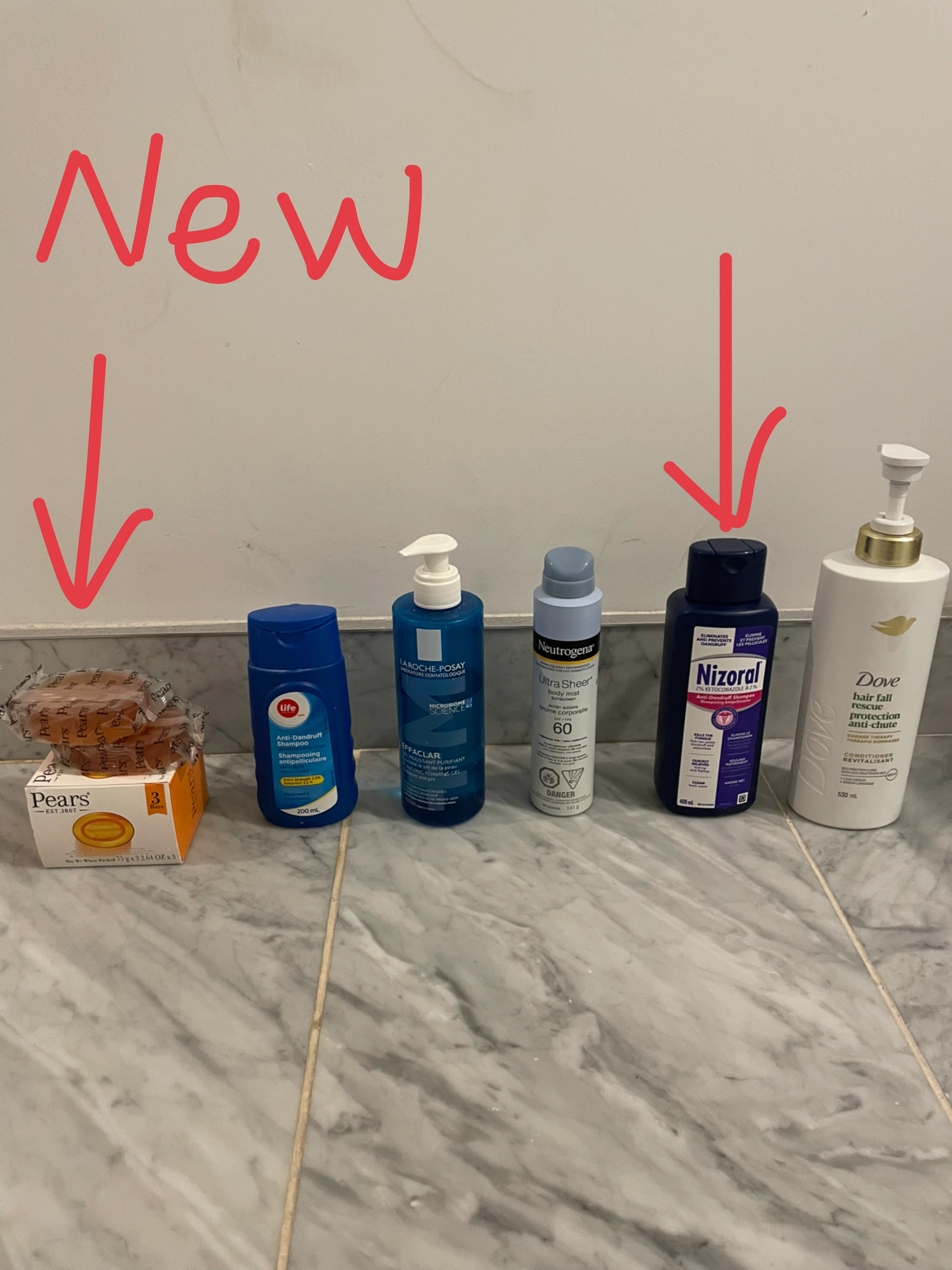 Soap, Shampoo, La Roche-Posay, Neutrogena, Nizoral, Dove Hair