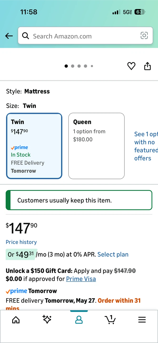 Twin size mattress + bed frame + bedsheet - photo 3