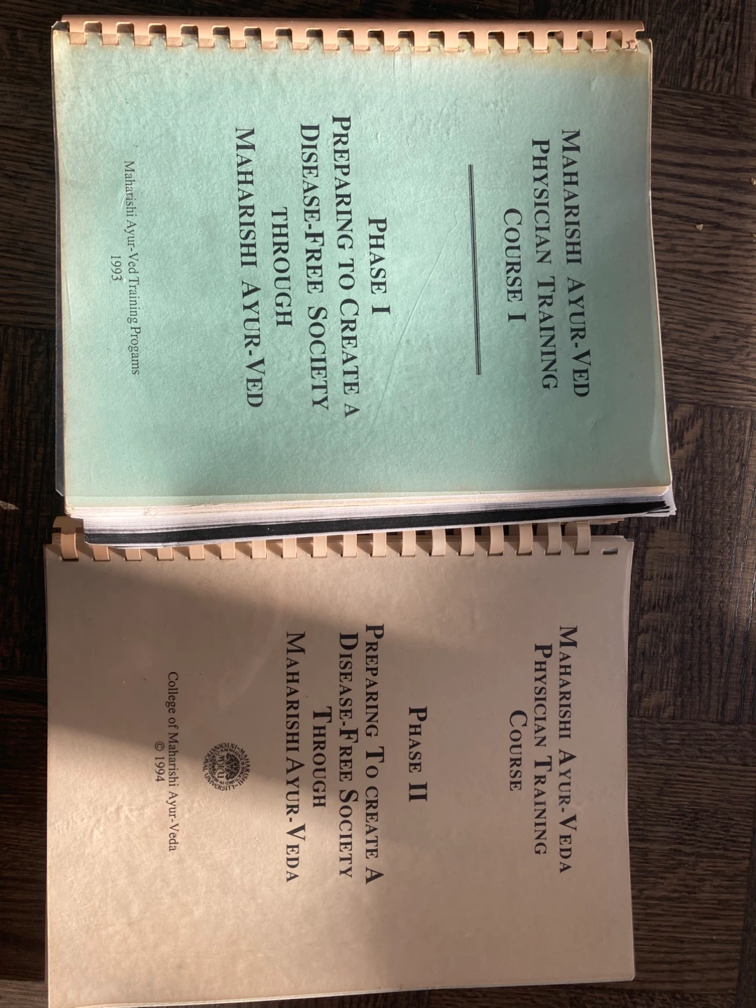 Maharishi Ayur-Veda Physician Training Books Phase I & II
