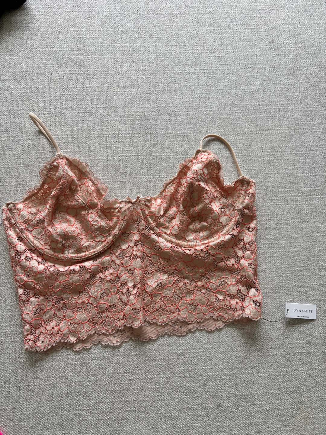 Dynamite Pink Lace Bralette