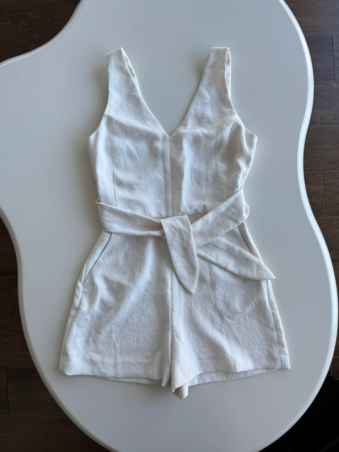 Wilfred White Linen Blend Romper - Size 0 - photo 2