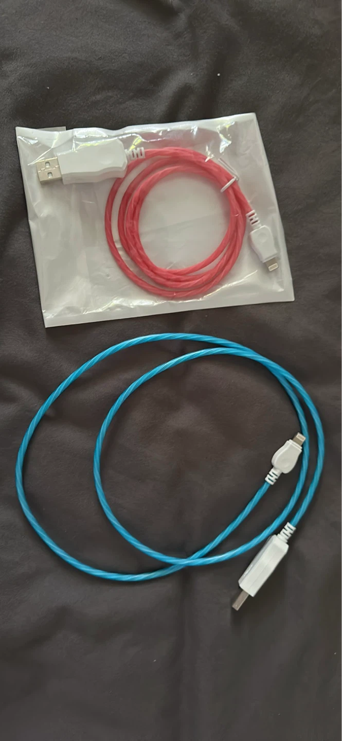 iPhone Charging Cable - Blue & pink - photo 4
