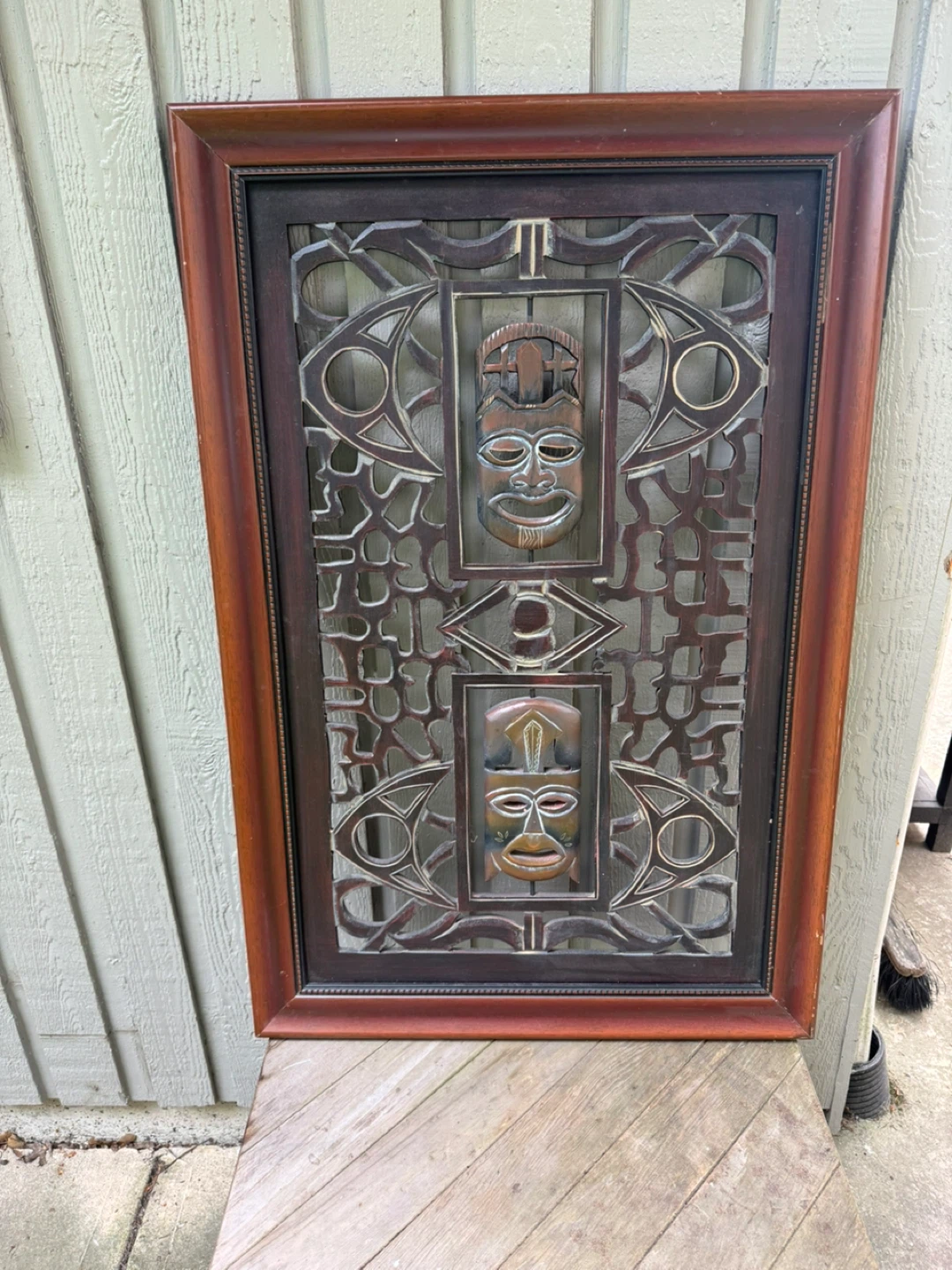 Framed Tiki Mask Wall Art - photo 2