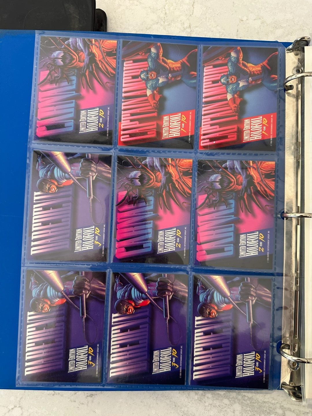 1994 Complete Marvel Masterpieces Silver Holifoils Set - photo 2