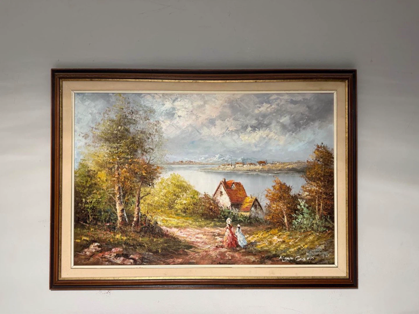 Large Vintage Original Oil - photo 2
