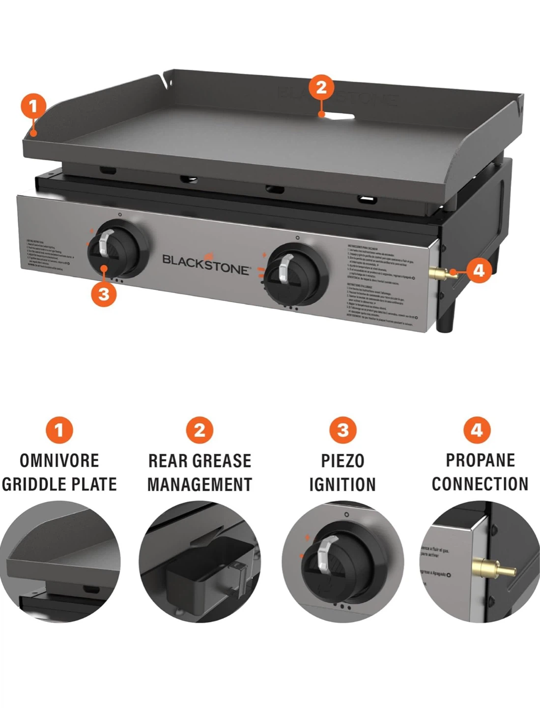 New Blackstone 2-Burner Griddle 22.25" x 16.25" - photo 2