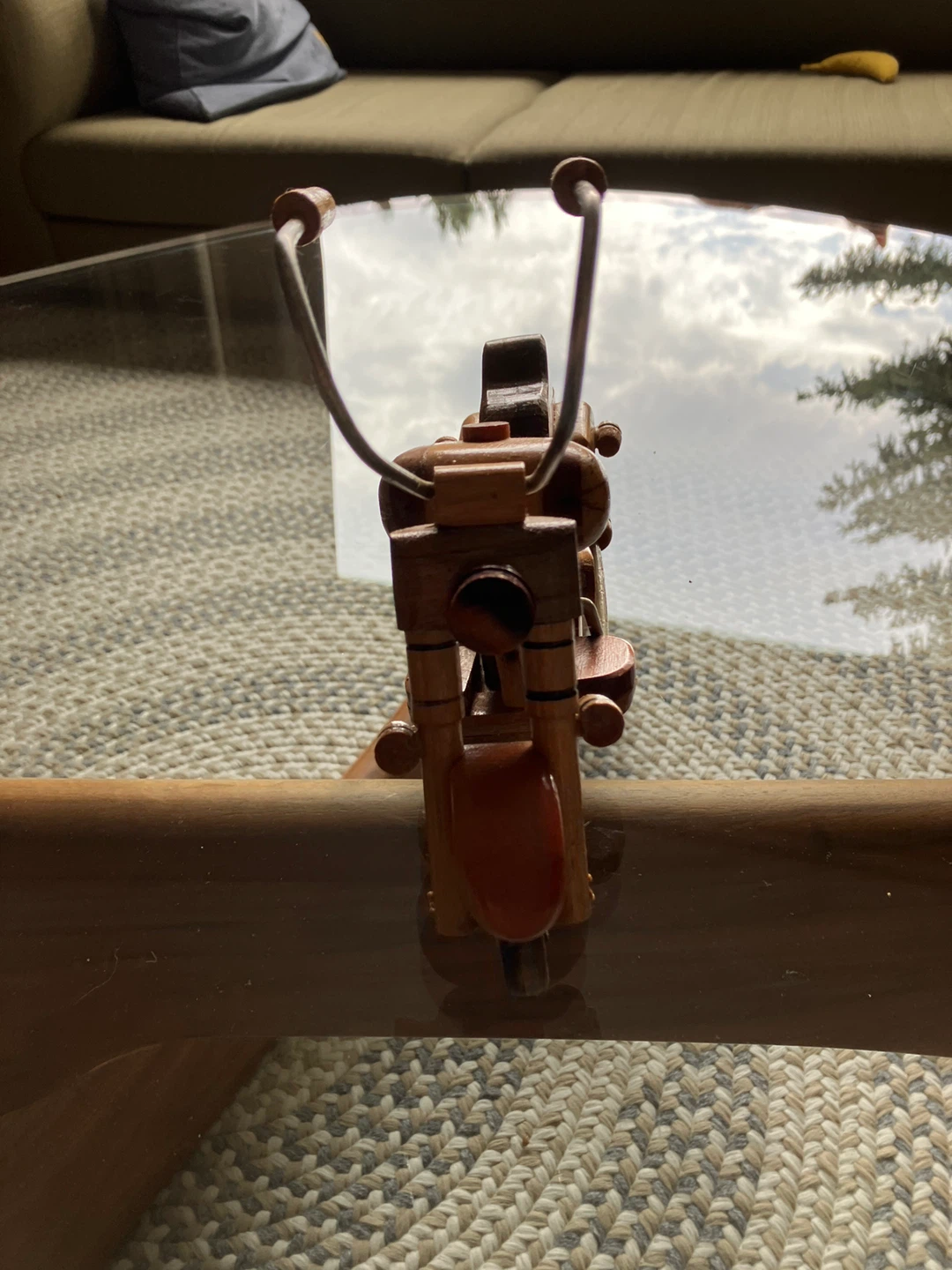 Wooden Harley Davidson Motorcycle Model - photo 3