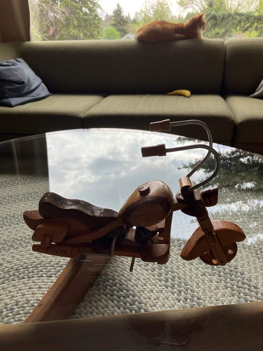 Wooden Harley Davidson Motorcycle Model - photo 4