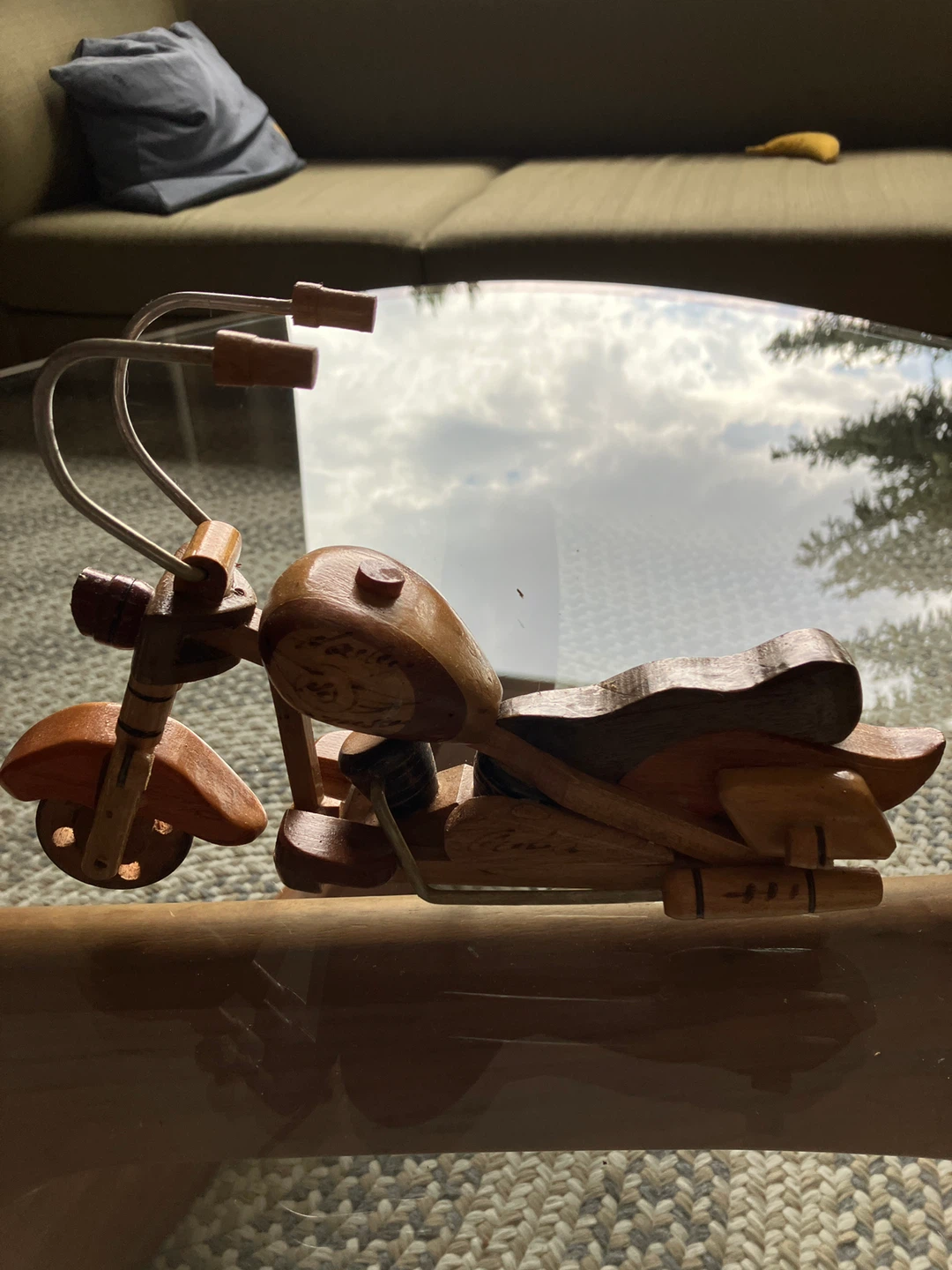Wooden Harley Davidson Motorcycle Model - photo 2