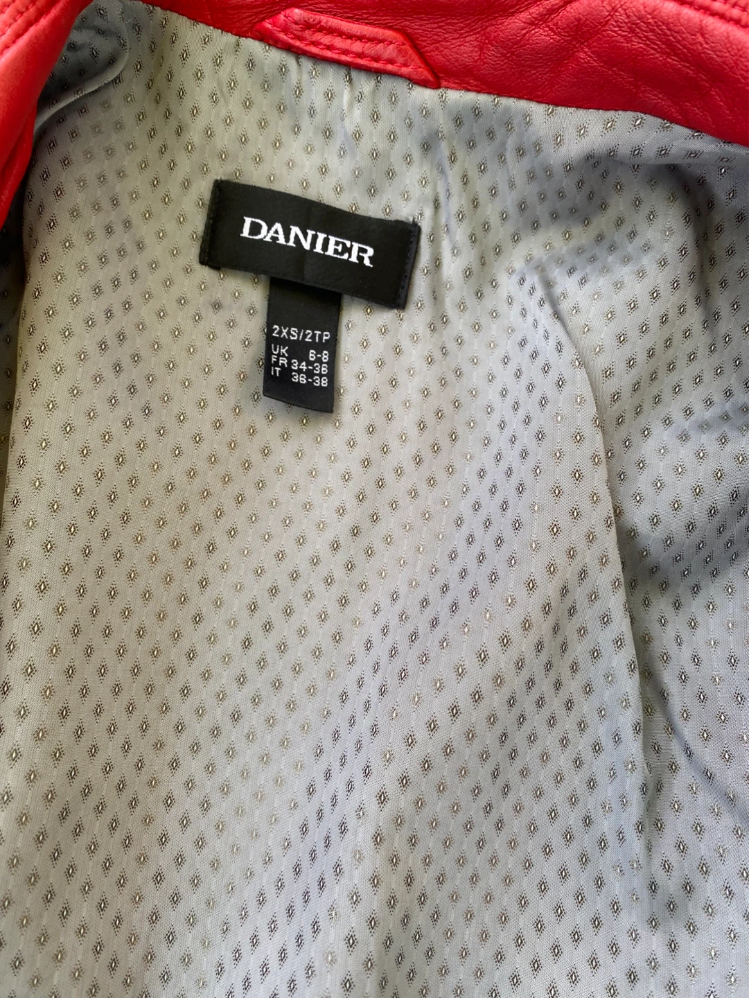 Danier Red Leather Jacket, Size XS - photo 3
