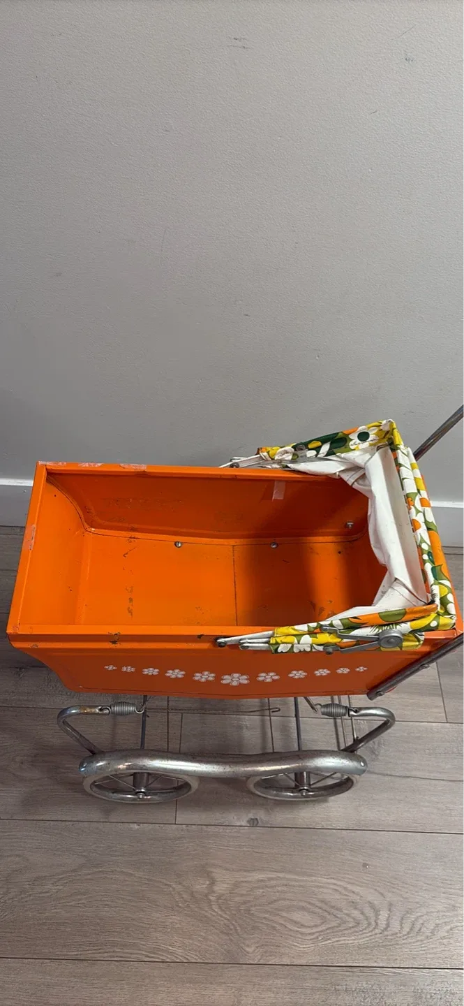 Vintage Orange Doll Stroller - photo 5