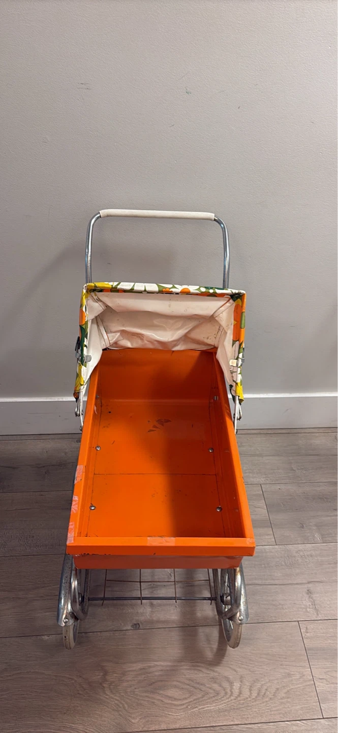 Vintage Orange Doll Stroller - photo 2