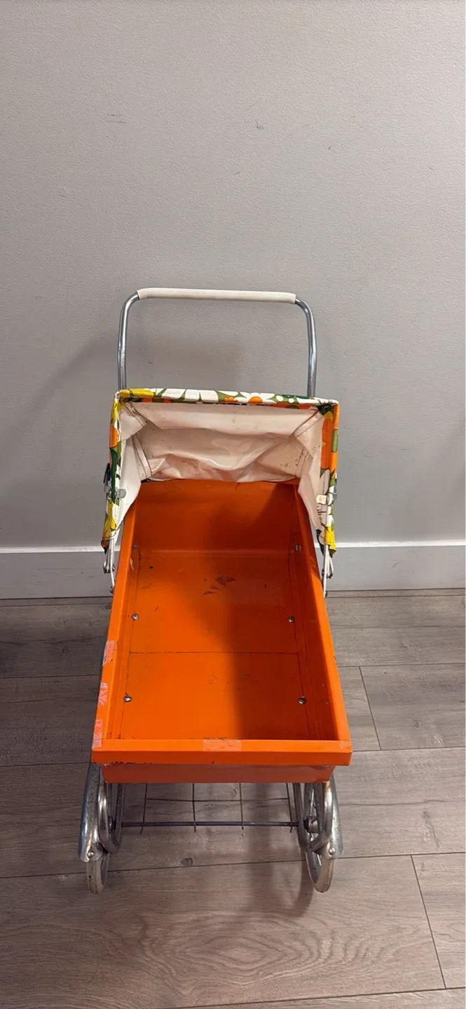 Vintage Orange Doll Stroller - photo 2