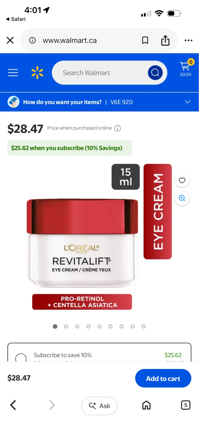 L'Oréal Revitalift Eye Cream