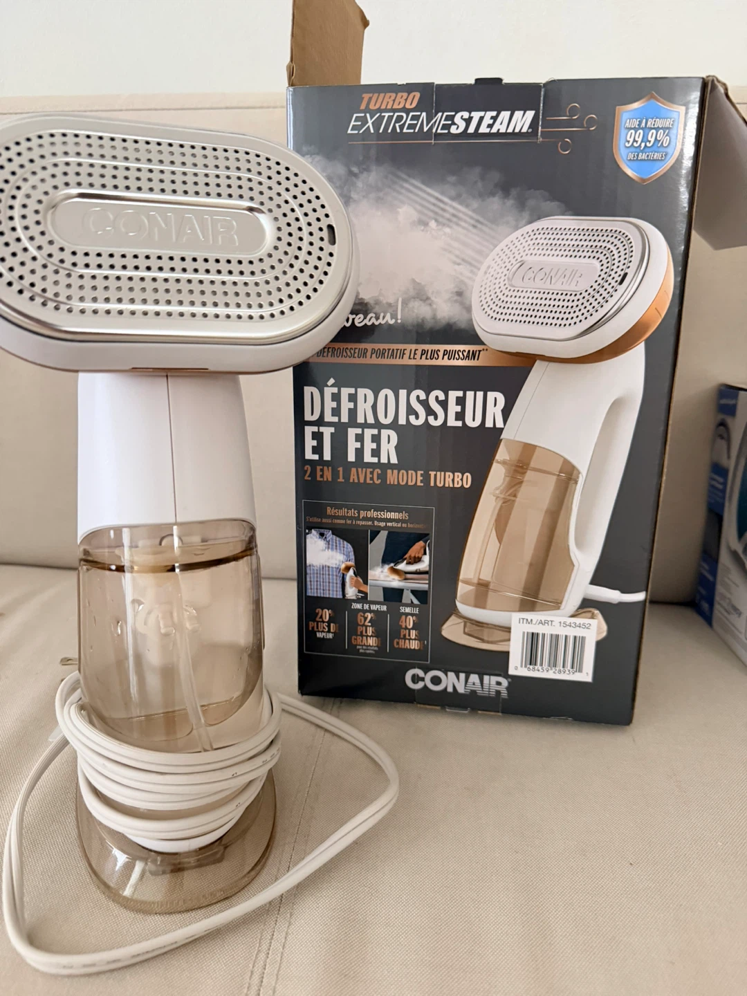 Conair Turbo ExtremeSteam Handheld Fabric Steamer and Iron