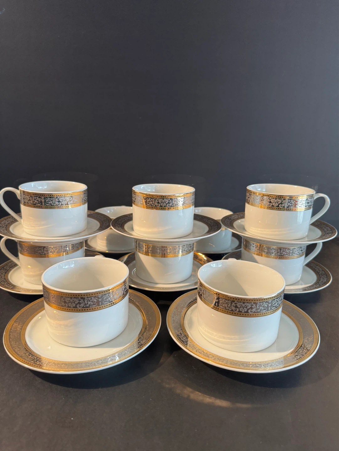 Set of 10 Coffee Cups and Saucers - photo 2