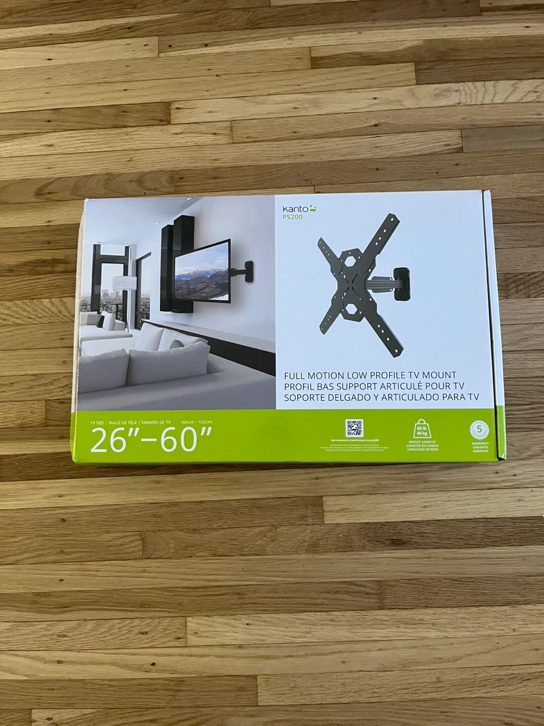 Kanto PS200 Full Motion Low Profile TV Mount for 26"-60" TVs