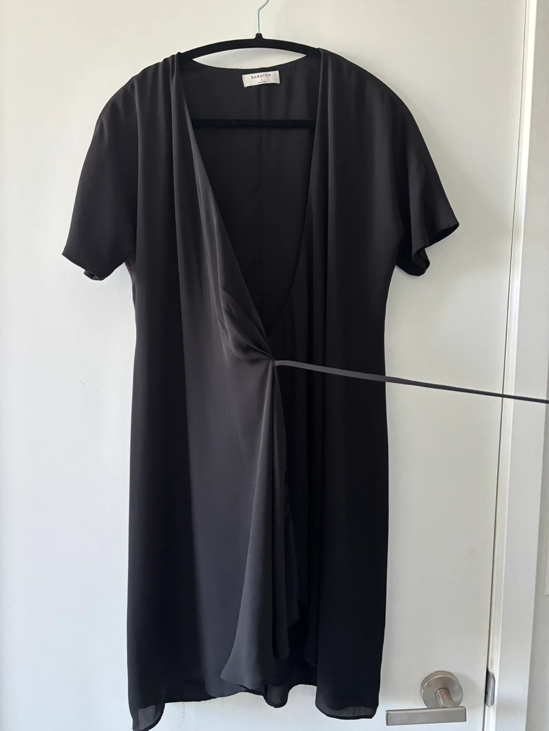 Babaton Black Wrap Dress - photo 3