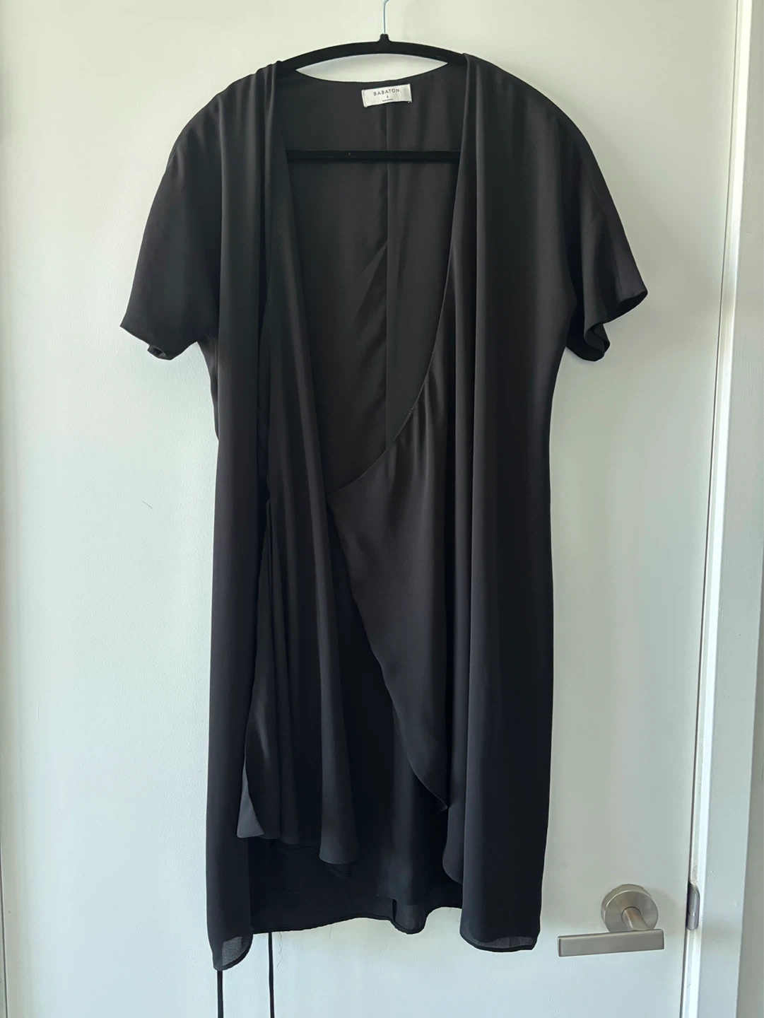 Babaton Black Wrap Dress - photo 2