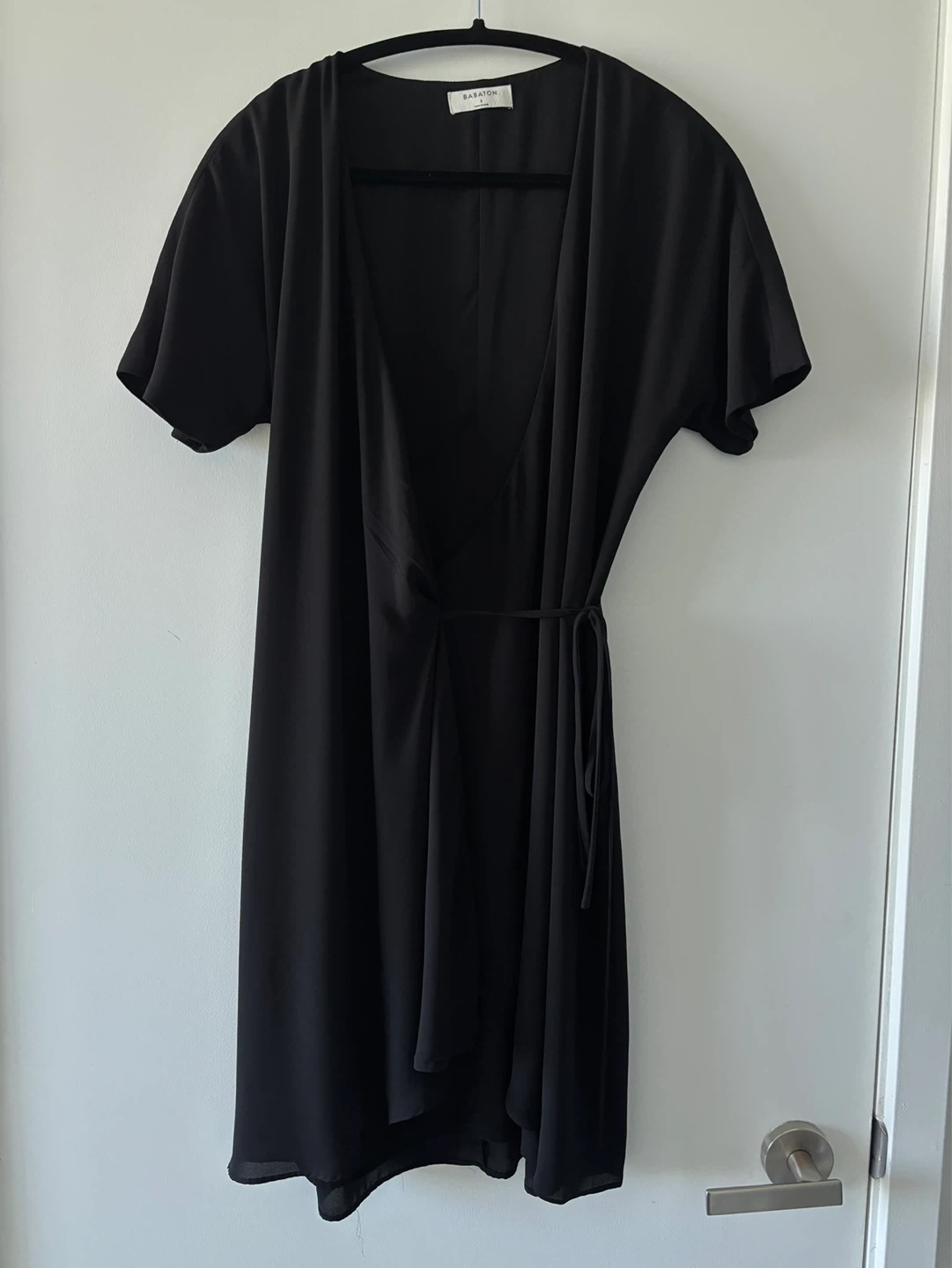 Babaton Black Wrap Dress