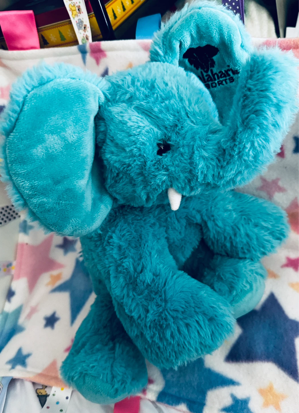 Kalahari Sports Blue Elephant Medium Stuffed Animal Plush Toy