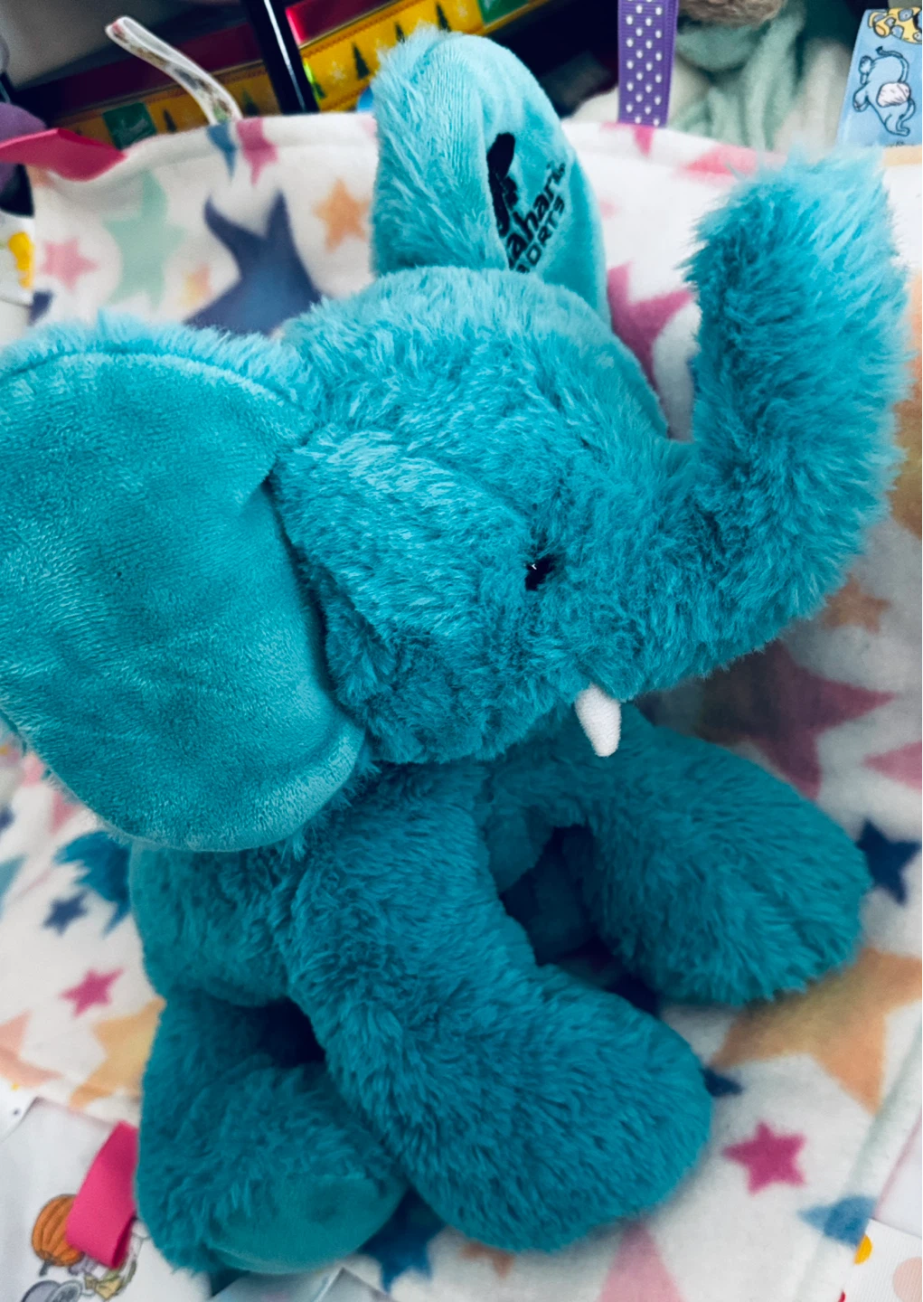 Kalahari Sports Blue Elephant Medium Stuffed Animal Plush Toy - photo 4