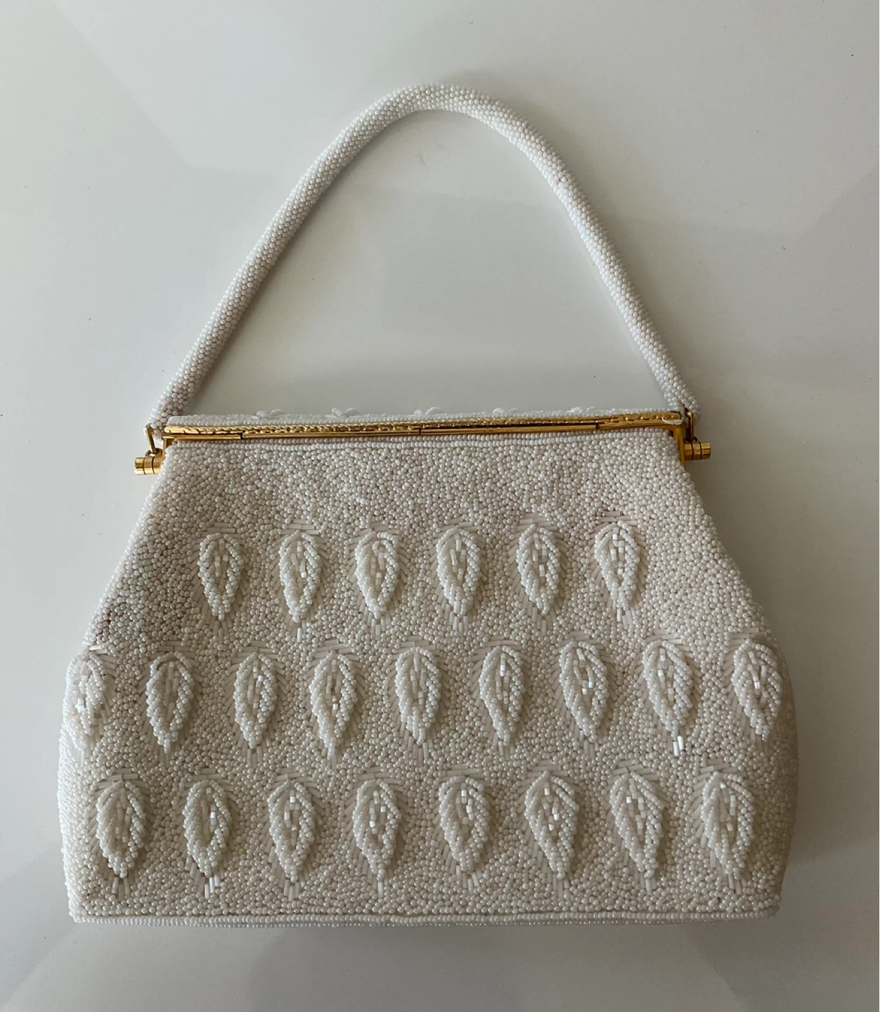 Vintage Beaded Clutch with Scalloped Trim from 1963 - photo 2