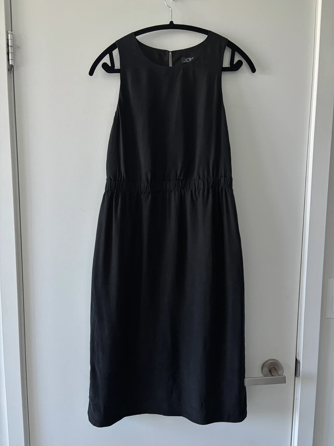 J. Crew Black Sleeveless Elastic Waist Dress Size S