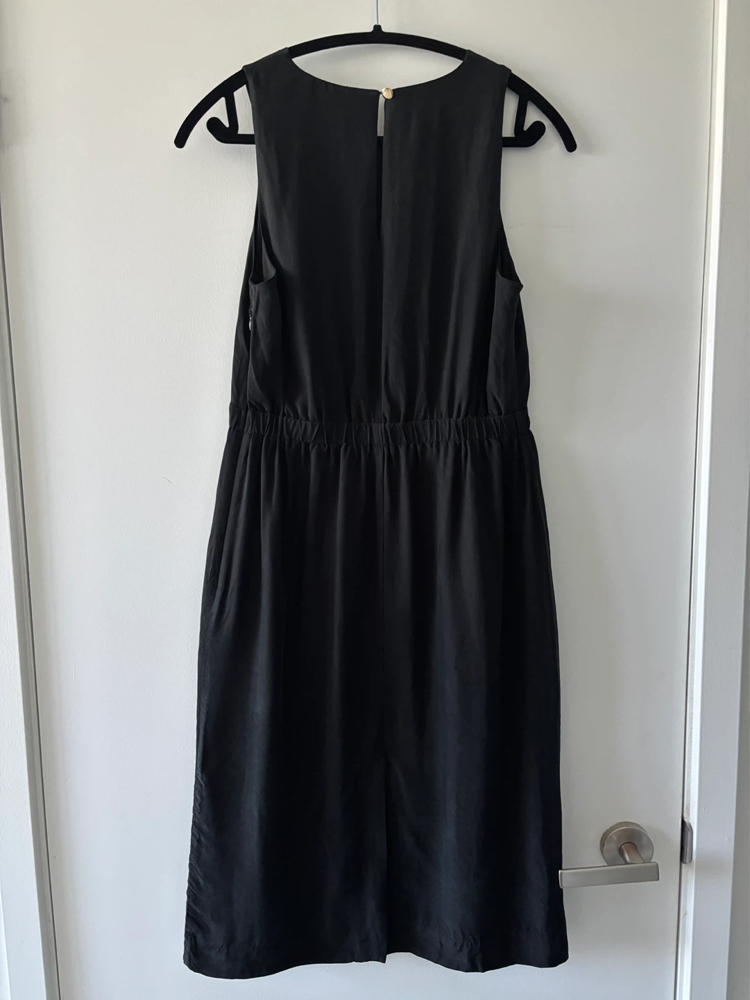 J. Crew Black Sleeveless Elastic Waist Dress Size S - photo 3