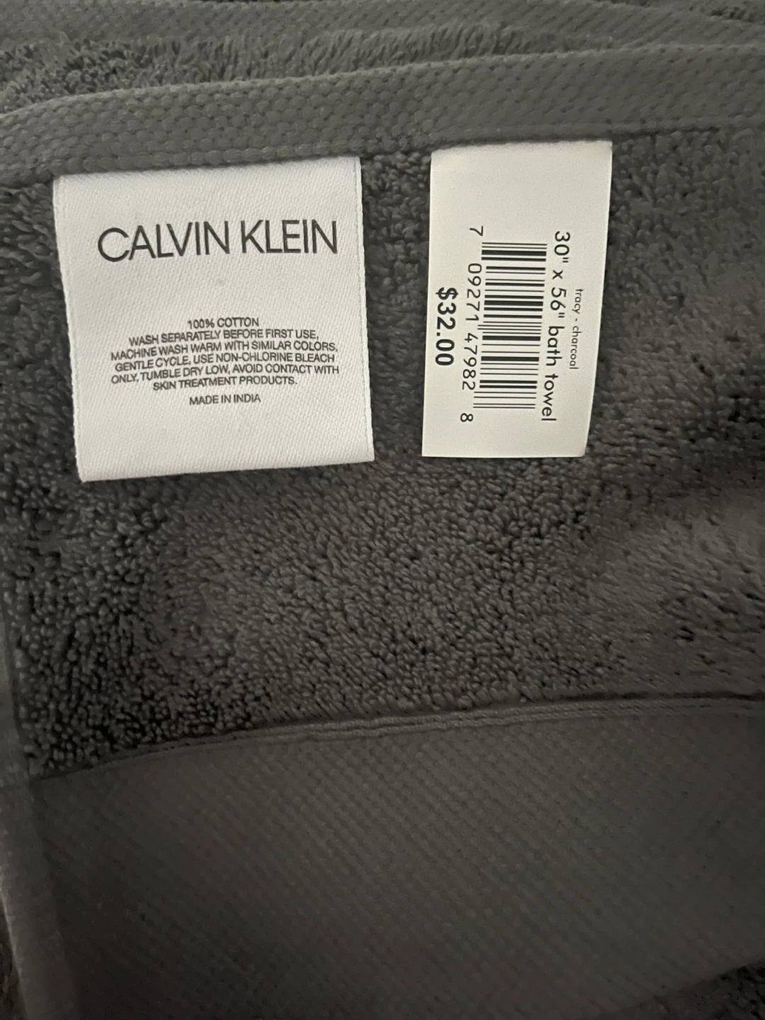 Calvin Klein Tracy Bath Towel - Charcoal - photo 2