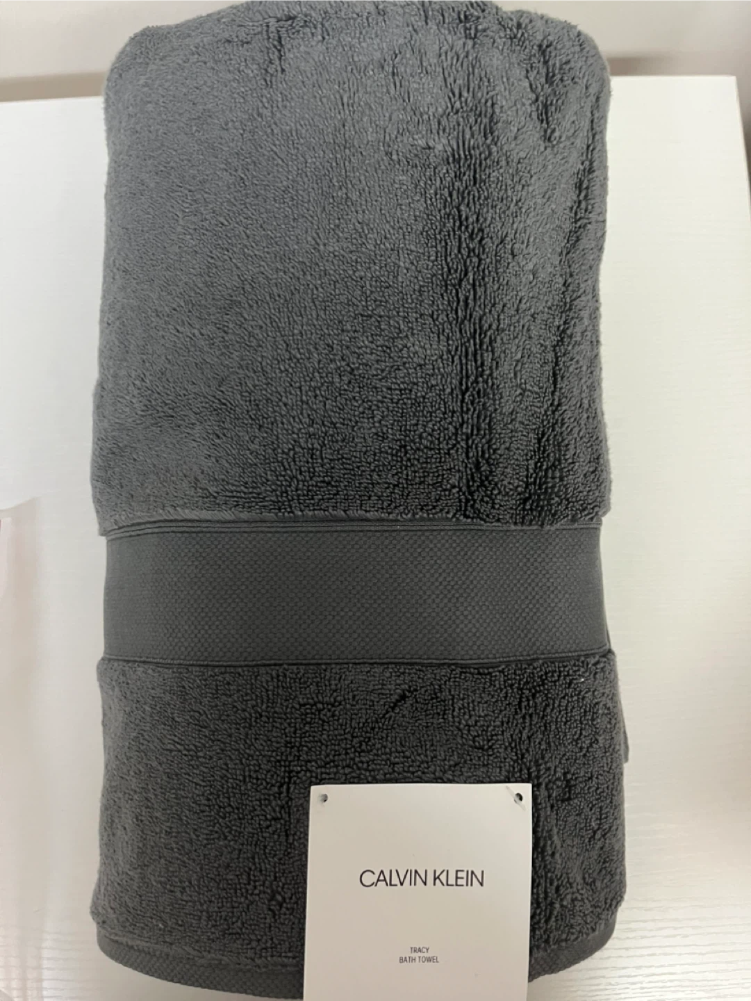 Calvin Klein Tracy Bath Towel - Charcoal