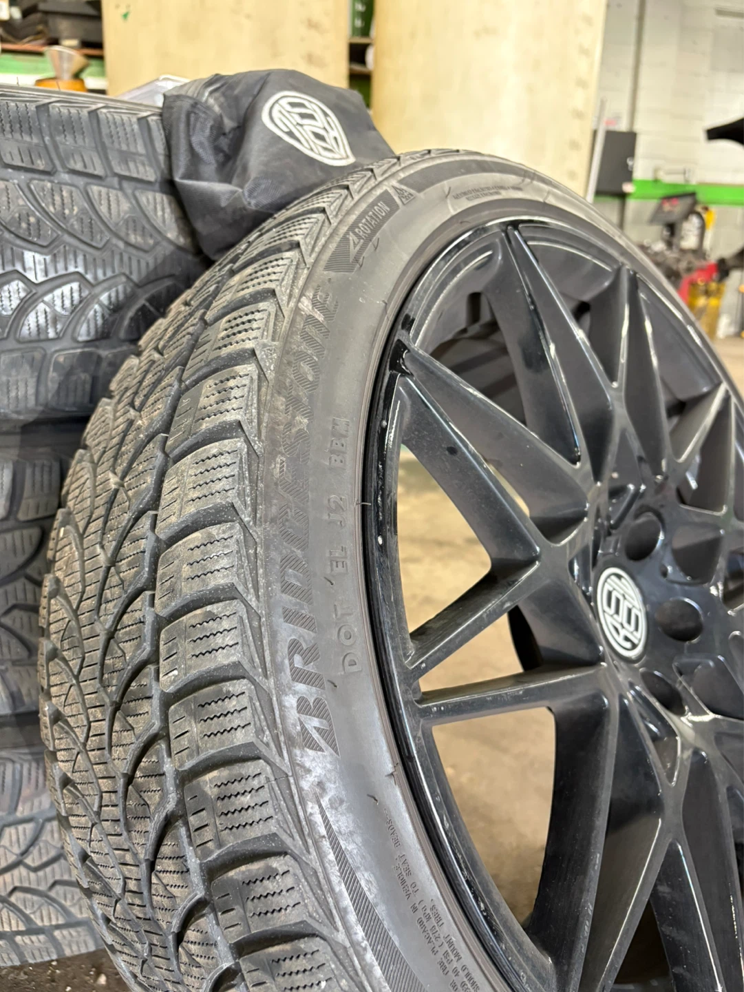Set of 4 Bridgestone 19” Winter Tires with Rims - 225/40 R19 - photo 4