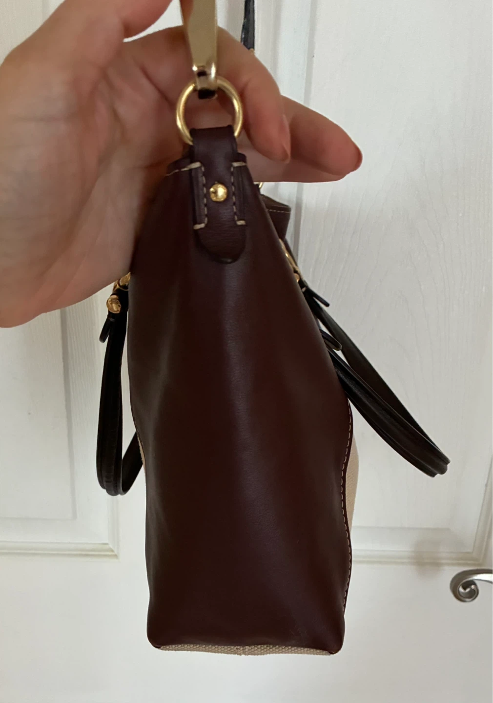Coach Brown and Tan Canvas Leather crossbody Bag - photo 5