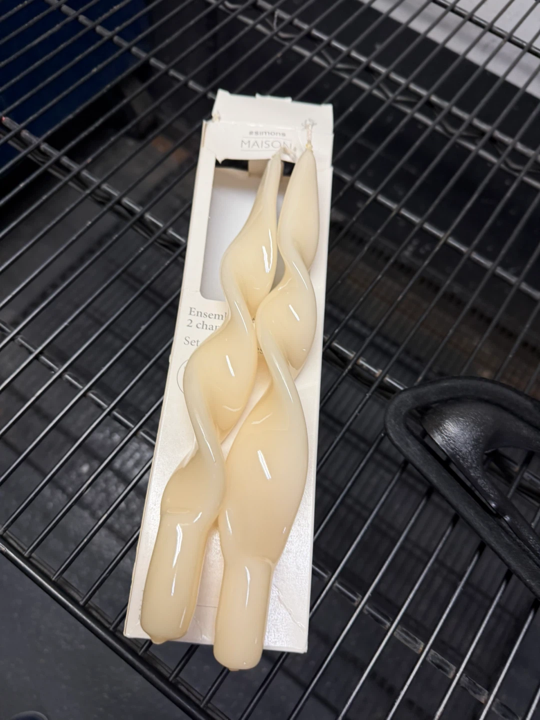 Maison Simons Set of 2 Twisted Candles