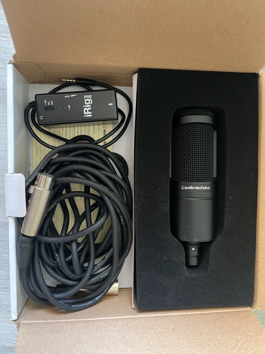 Audio-Technica AT2020 Condenser Microphone with iRig PRE - photo 4