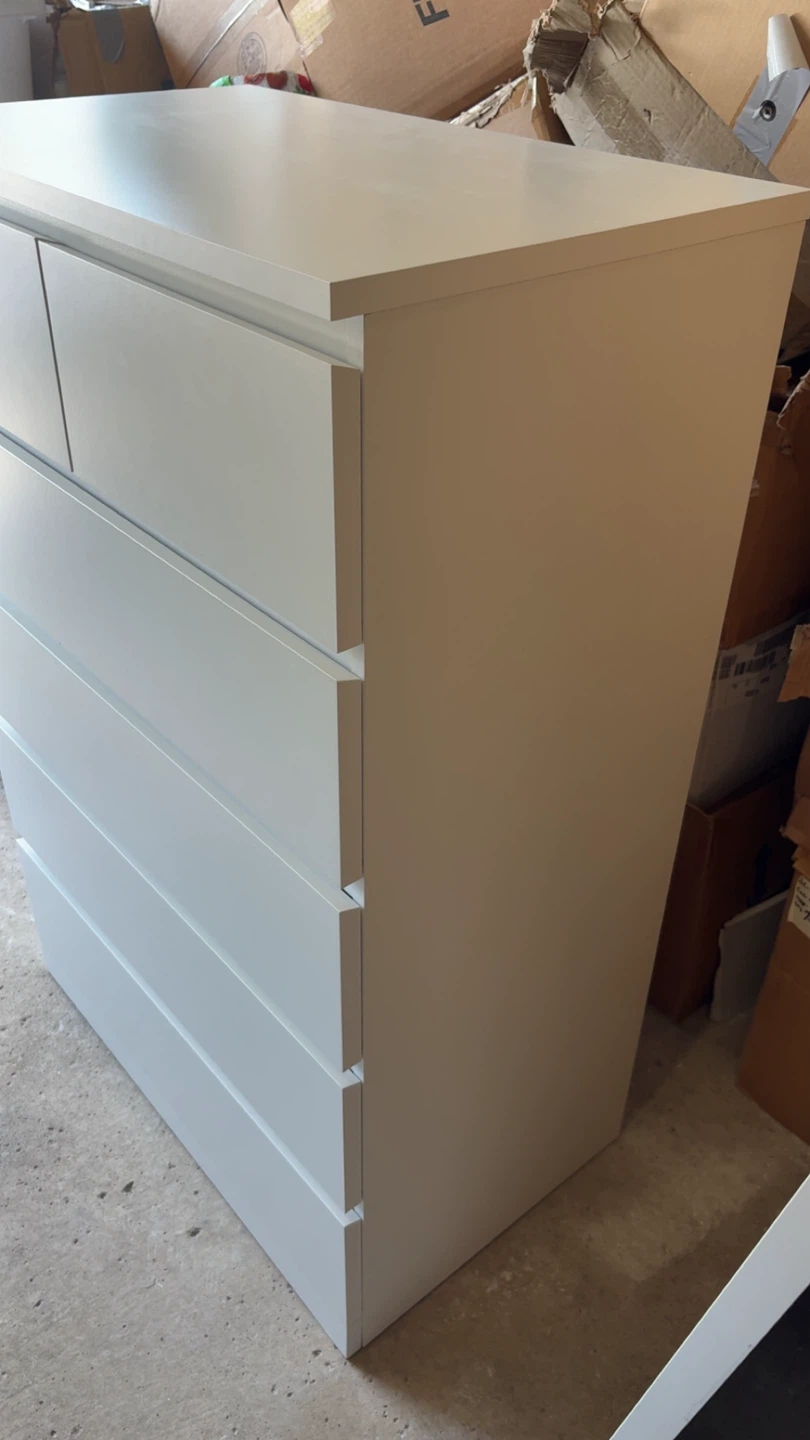 White ikea malm 6-Drawer Dresser - photo 4