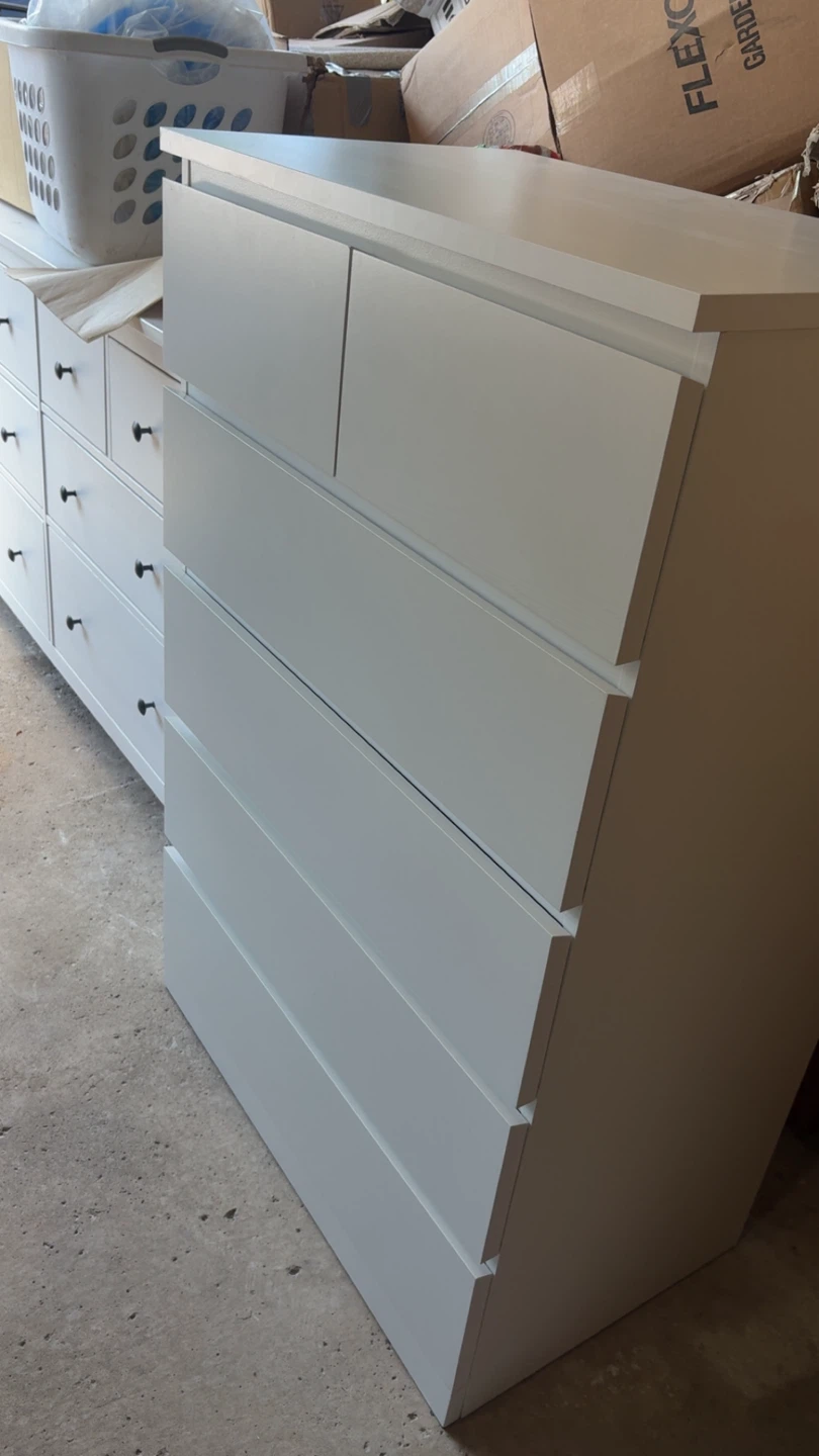 White ikea malm 6-Drawer Dresser - photo 3